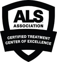 Badge for ALS Association Certified Treatment Center of Excellence